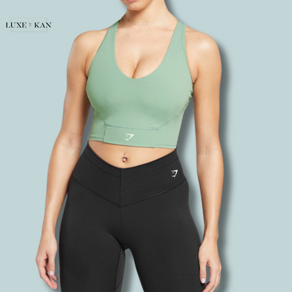 GYMSHARK CROP MESH TANK