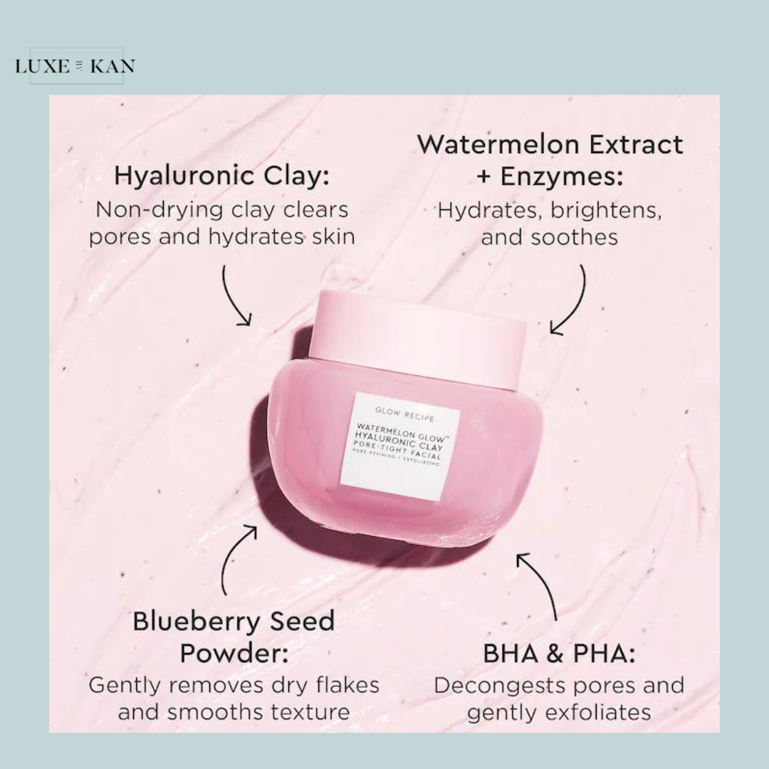 Glow Recipe Watermelon Glow Hyaluronic Clay Pore-Tight Facial 60ml