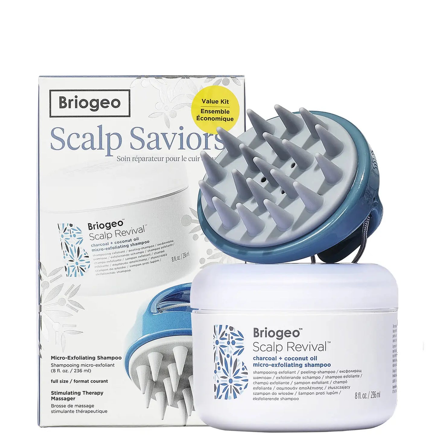 BRIOGEO Scalp Revival Shampoo and Scalp Massager Gift Set