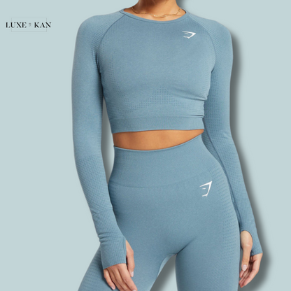 GYMSHARK VITAL SEAMLESS 2.0 LONG SLEEVE CROP TOP