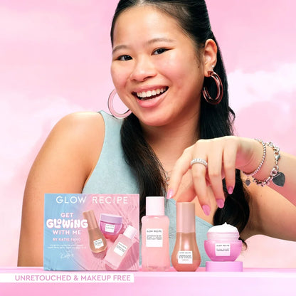 GLOW RECIPE GET GLOWING WITH ME KIT BY KATIE FANG WITH HUE DROPS TINTED SERUM