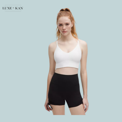 lululemon Focuser Scoop-Neck Bra Light Support, C/D Cup- WHITE