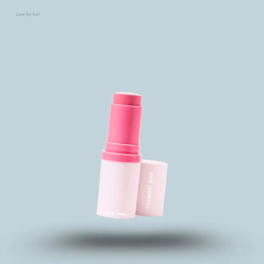 Kylie Cosmetics Powder Blush Stick Cream Blush stick on blue background — Luxe by Kan India
