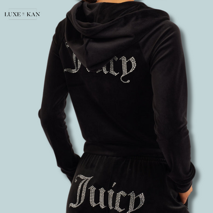 JUICY COUTURE Zip Through Hoodie in black