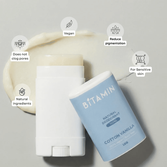 Bitamin Cotton Vanilla Teens Natural Deodorant 15g