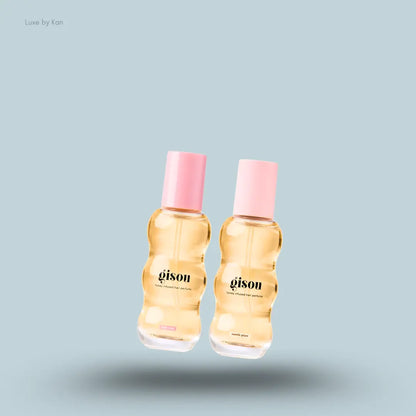 Gisou Vanilla Rose Duo with Wild Rose hair perfume and honey lip oil mini bottles