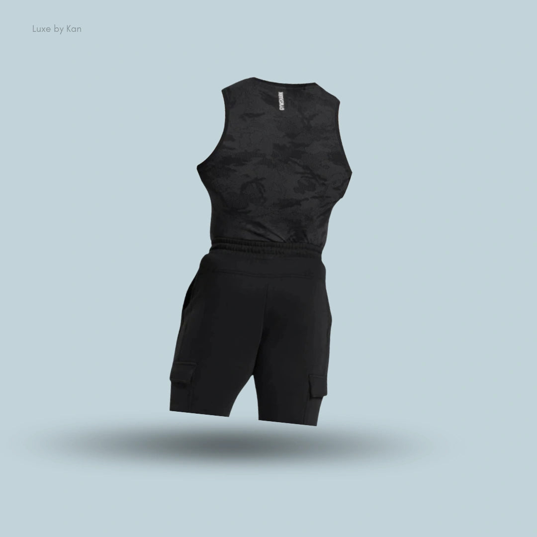 GYMSHARK Geo seamless tank slim fit - Black / Medium