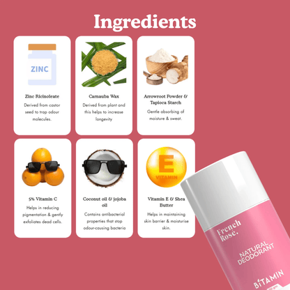Bitamin French Rose  Natural Deodorant   30g