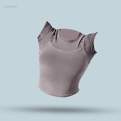 Alo soft Crop Finesse Short Sleeve