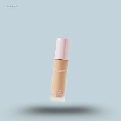 Kylie Cosmetics Power Plush Long-Wear Foundation 30ml bottle on blue background — LBK India
