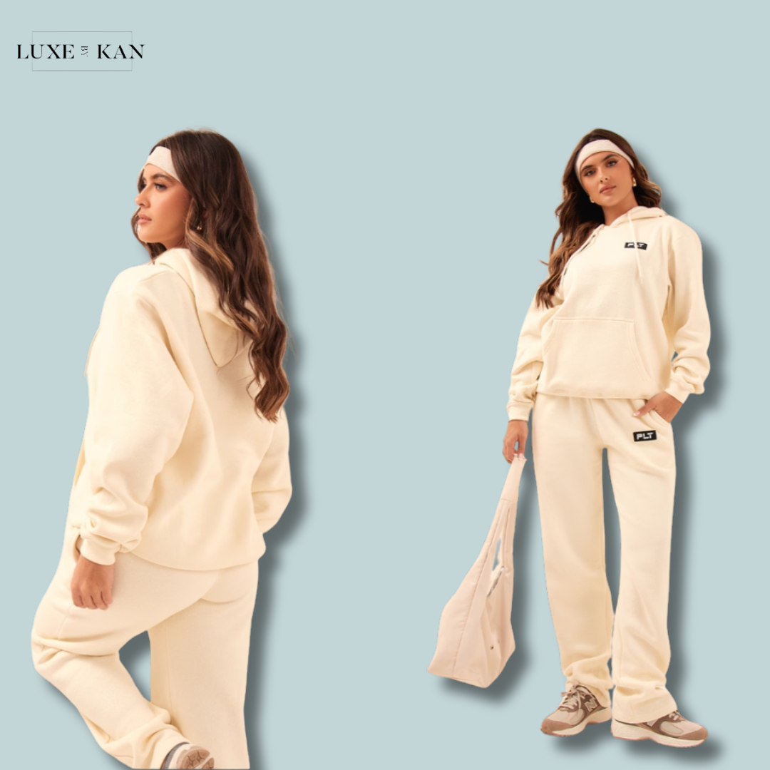 PRETTYLITTLETHING Logo Badge Detail Oversized Hoodie Luxe by Kan