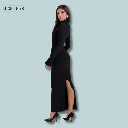 HOUSE OF CB Marie-Louise
Black Turtleneck Maxi Dress