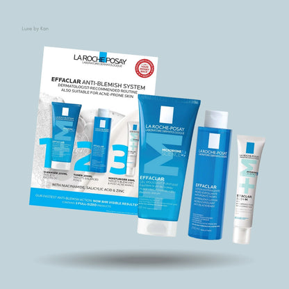 LA ROCHE-POSAY EFFACLAR 3-STEP ANTI BLEMISH SYSTEM 440ML