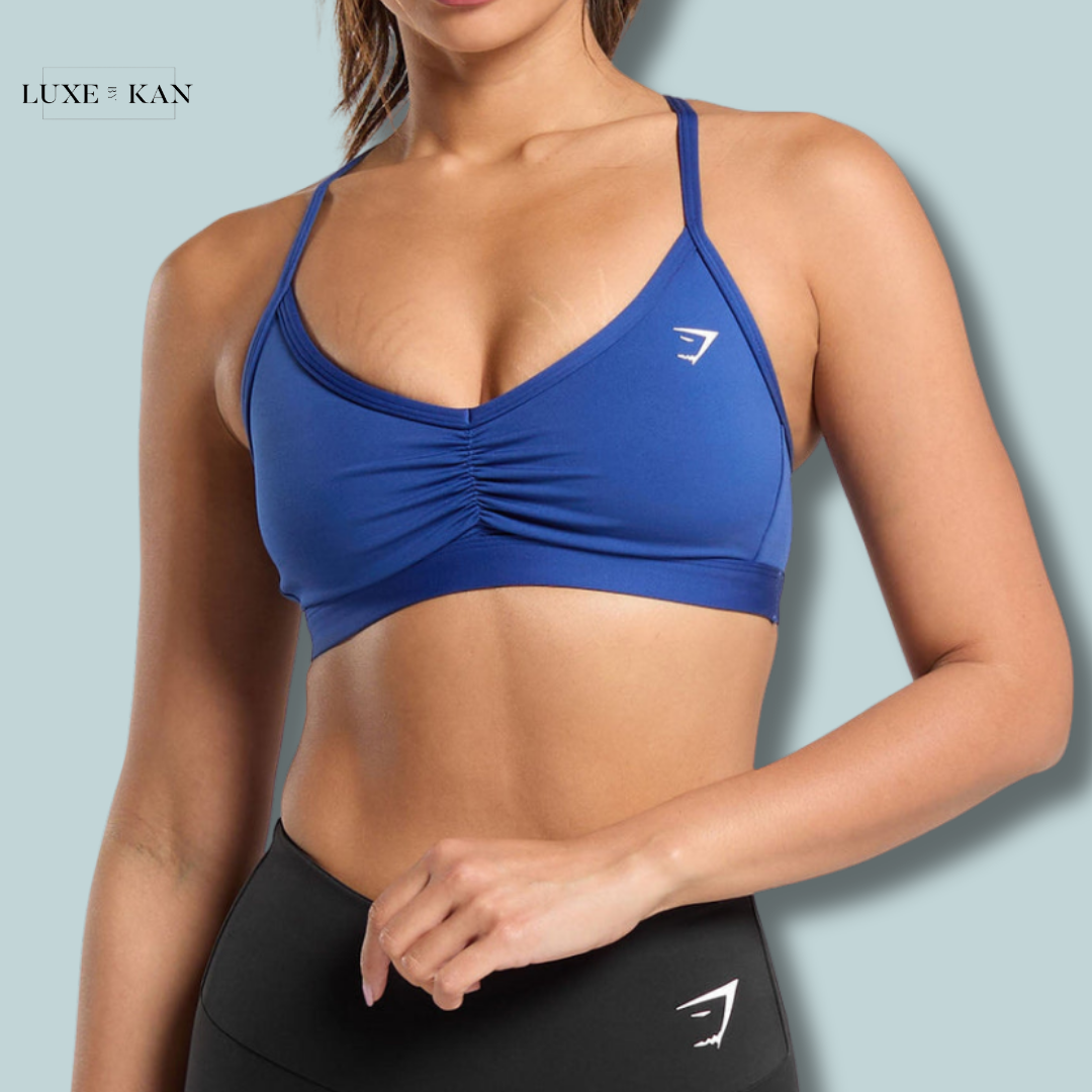 GYMSHARK RUCHED STRAPPY SPORTS BRA
Light Support