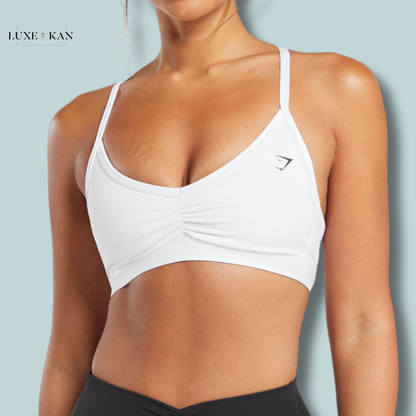 GYMSHARK RUCHED STRAPPY SPORTS BRA
Light Support