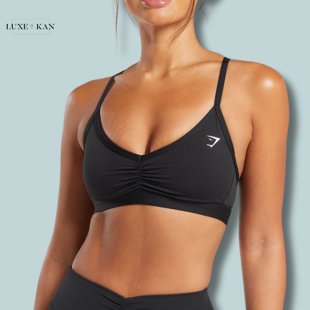 GYMSHARK RUCHED STRAPPY SPORTS BRA
Light Support