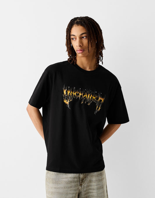 Bershka Men Short sleeve T-shirt with print