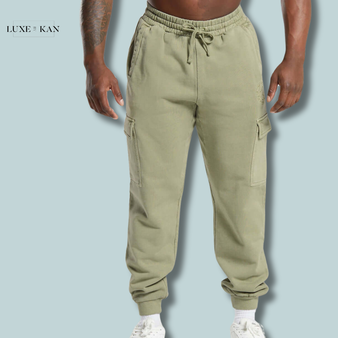 GYMSHARK MEN PREMIUM LEGACY CARGO PANTS Oversized Fit Luxe by Kan