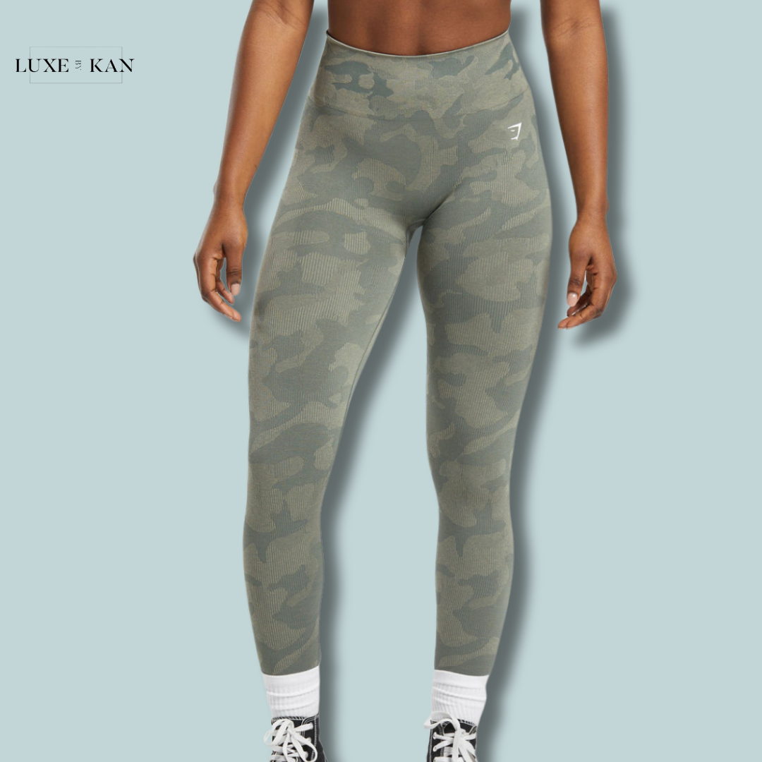 GYMSHARK ADAPT CAMO SEAMLESS RIBBED LEGGINGS