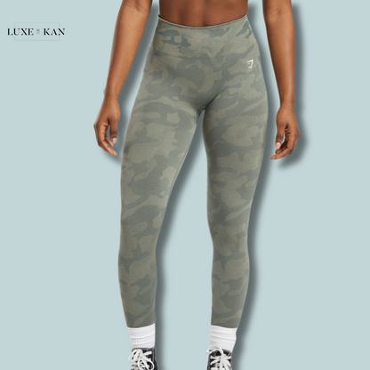 GYMSHARK ADAPT CAMO SEAMLESS RIBBED LEGGINGS