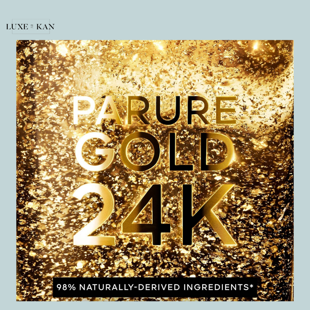 GUERLAIN 24H HYDRATION PARURE GOLD 24K RADIANCE BOOSTER PERFECTION PRIMER باللون الأصفر الذهبي 156 مل