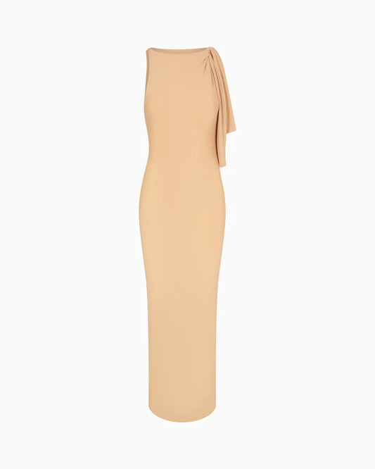KHY Mesh Stretch Knotted Maxi Dress