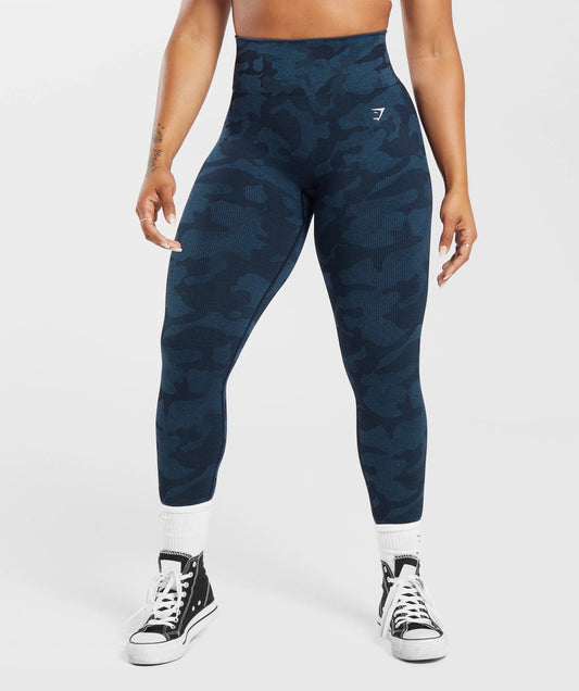 GYMSHARK ADAPT CAMO SEAMLESS RIBBED LEGGINGS