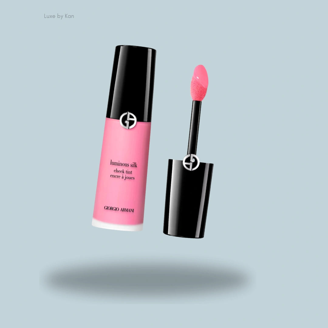 Giorgio Armani Luminous Silk cheek tint tube and applicator.