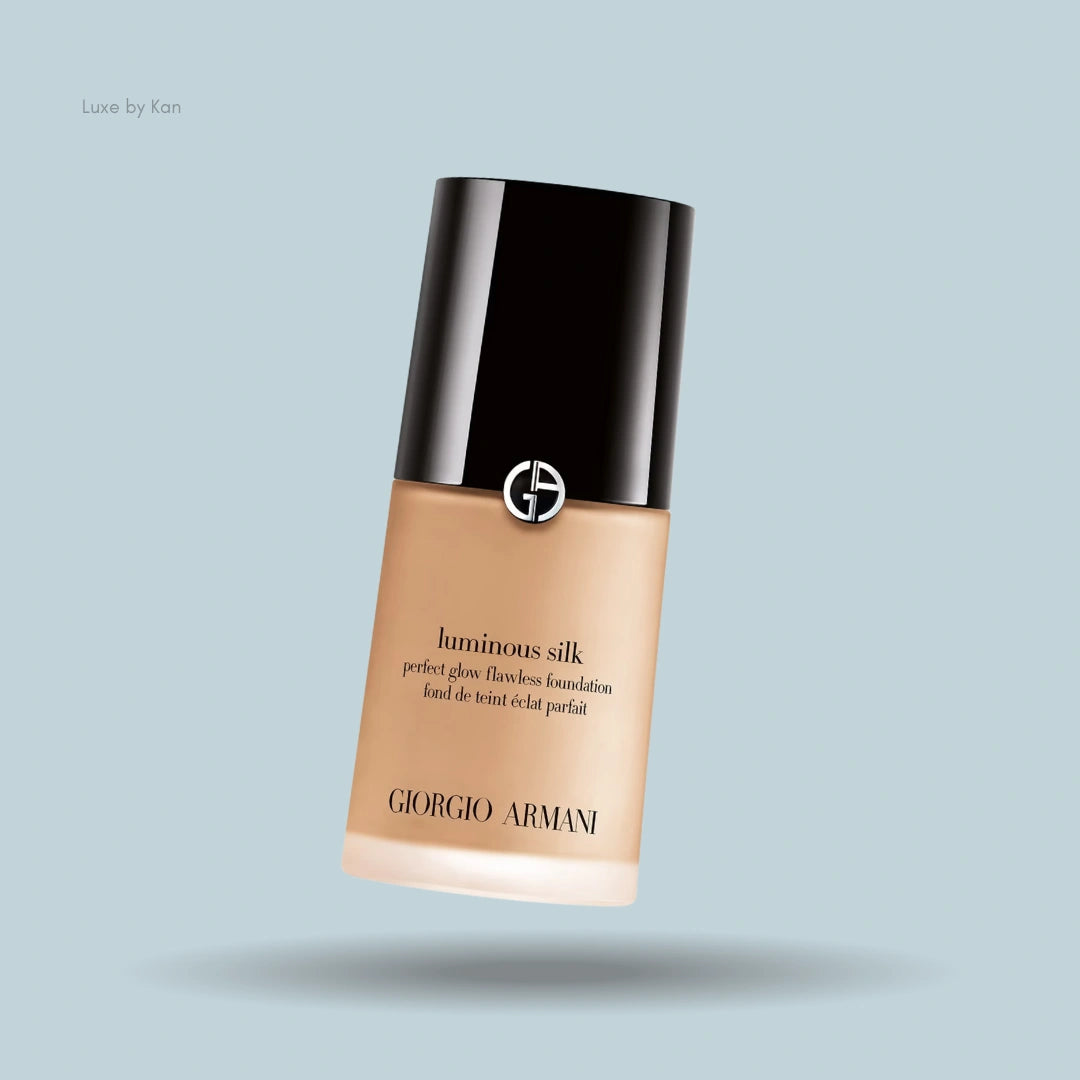 Giorgio Armani Luminous Silk foundation bottle with black cap.