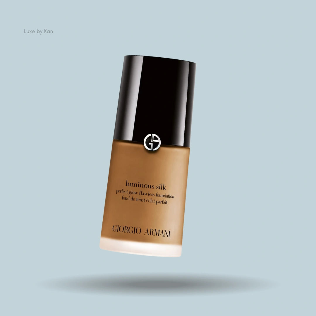 Giorgio Armani Luminous Silk foundation bottle with black cap.