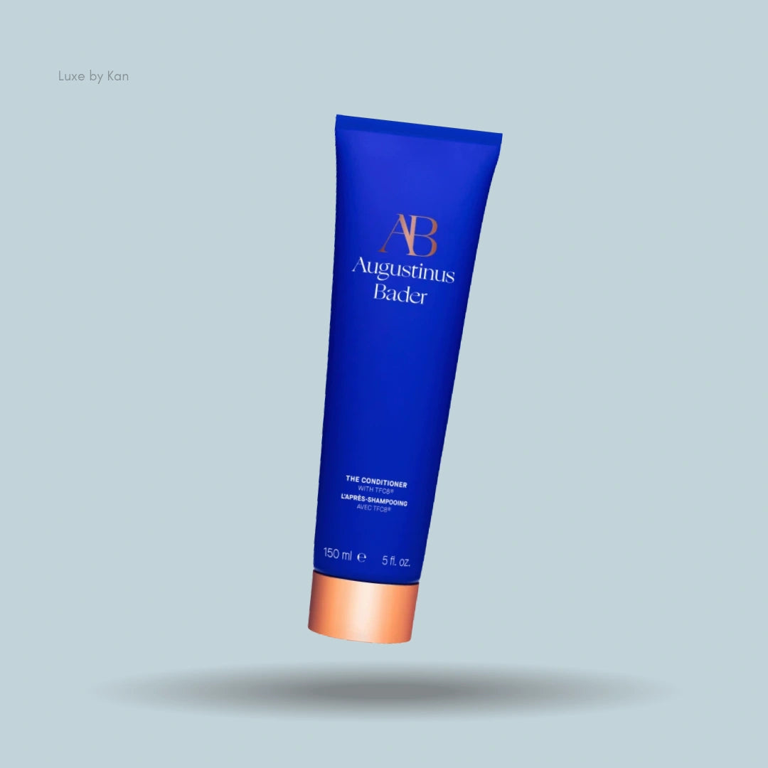 Augustinus Bader "The Conditioner" tube in blue with copper accent.

