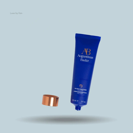 Augustinus Bader "The Rich Conditioner" blue tube with copper lid.