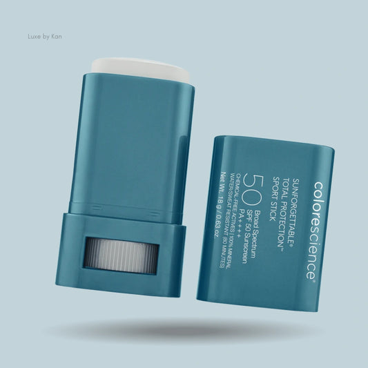 Colorescience Sunforgettable Total Protection Sport Stick SPF 50, shown with the cap removed.
