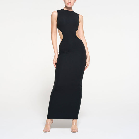 SKIMS FITS EVERYBODY CUT OUT OPEN BACK LONG DRESS