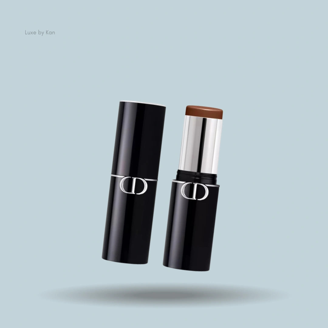 Dior Forever foundation stick displayed next to the open container.
