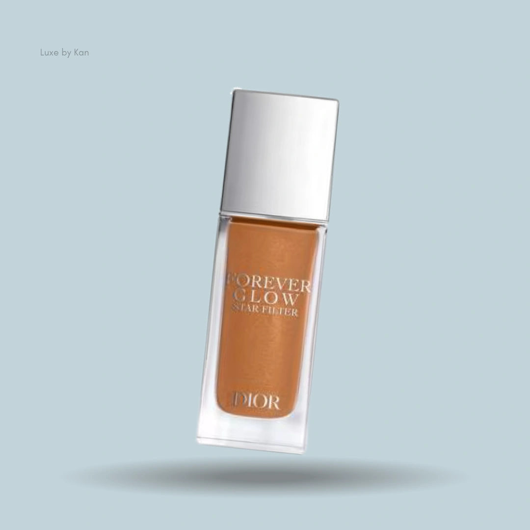 Dior Forever Glow Star Filter foundation bottle with a silver lid.
