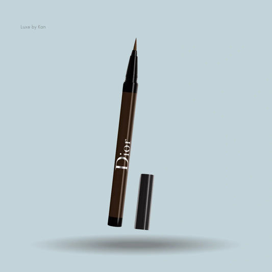Diorshow On Stage Liner eyeliner in dark brown, with removable cap.
