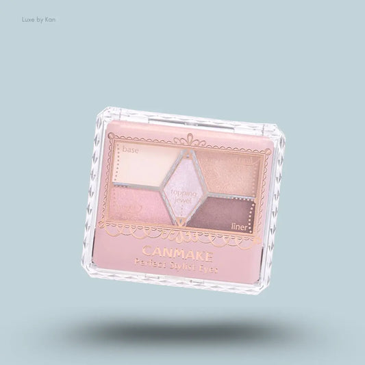 Canmake Perfect Stylist Eyes 05, five-colour eyeshadow palette compact