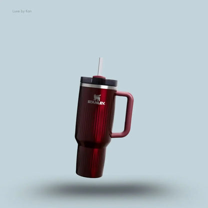 Stanley Quencher H2.0 Fluted Tumbler 1.18L Garnet Shine colour front view India