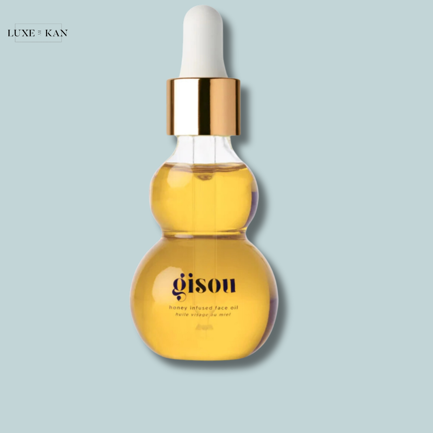 Gisou honey infused face oil with a dropper