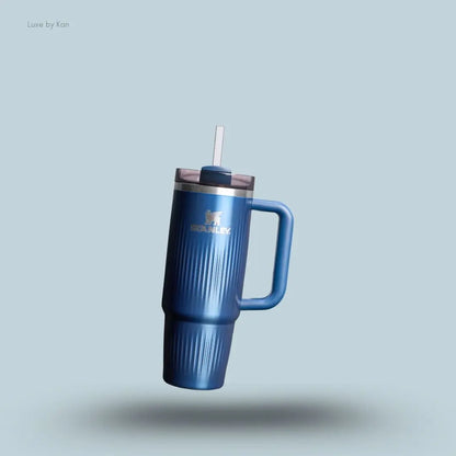Stanley Quencher H2.0 Fluted Tumbler 0.89L Glacial Blue Shine colour front view India