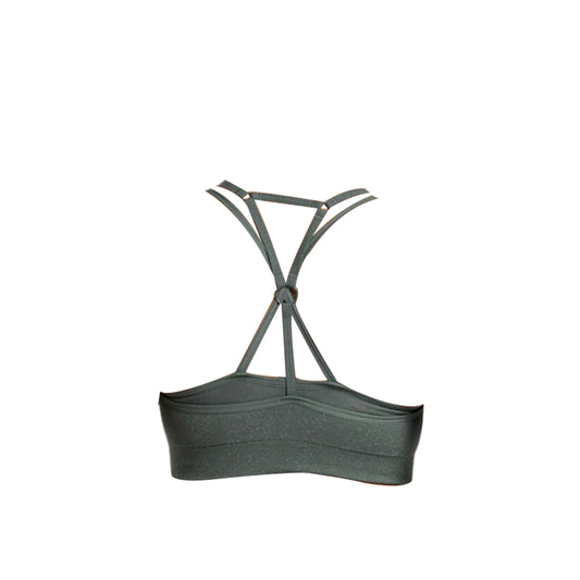 Back view of the Gymshark Adapt Fleck Seamless Sports Bra featuring crisscross straps.