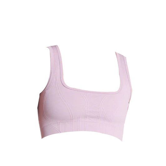 Gymshark corset seamless sports bra with a square neckline and subtle textured detailing, designed for comfort and support during workouts.