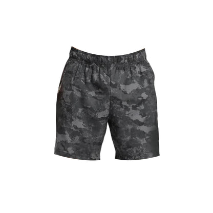 Gymshark men's 7" sport slim fit shorts, dark camo print.