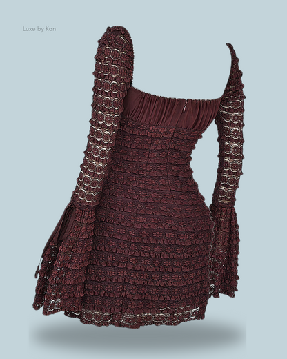 HOUSE OF CB Marisa Espresso Lace Dress Luxe by Kan HOUSE OF CB Marisa Espresso Lace Dress Luxe by Kan