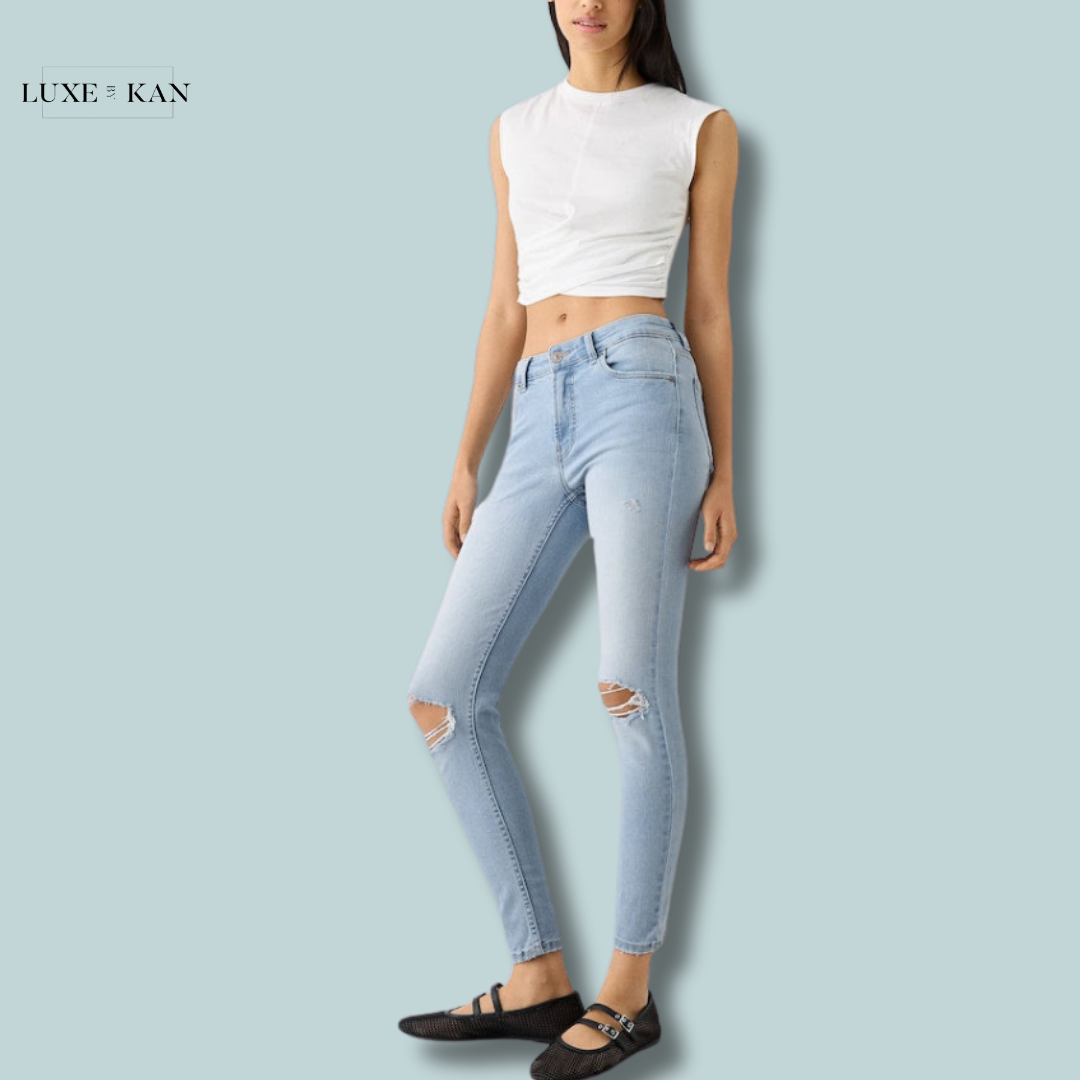 Bershka Low-waist skinny jeans