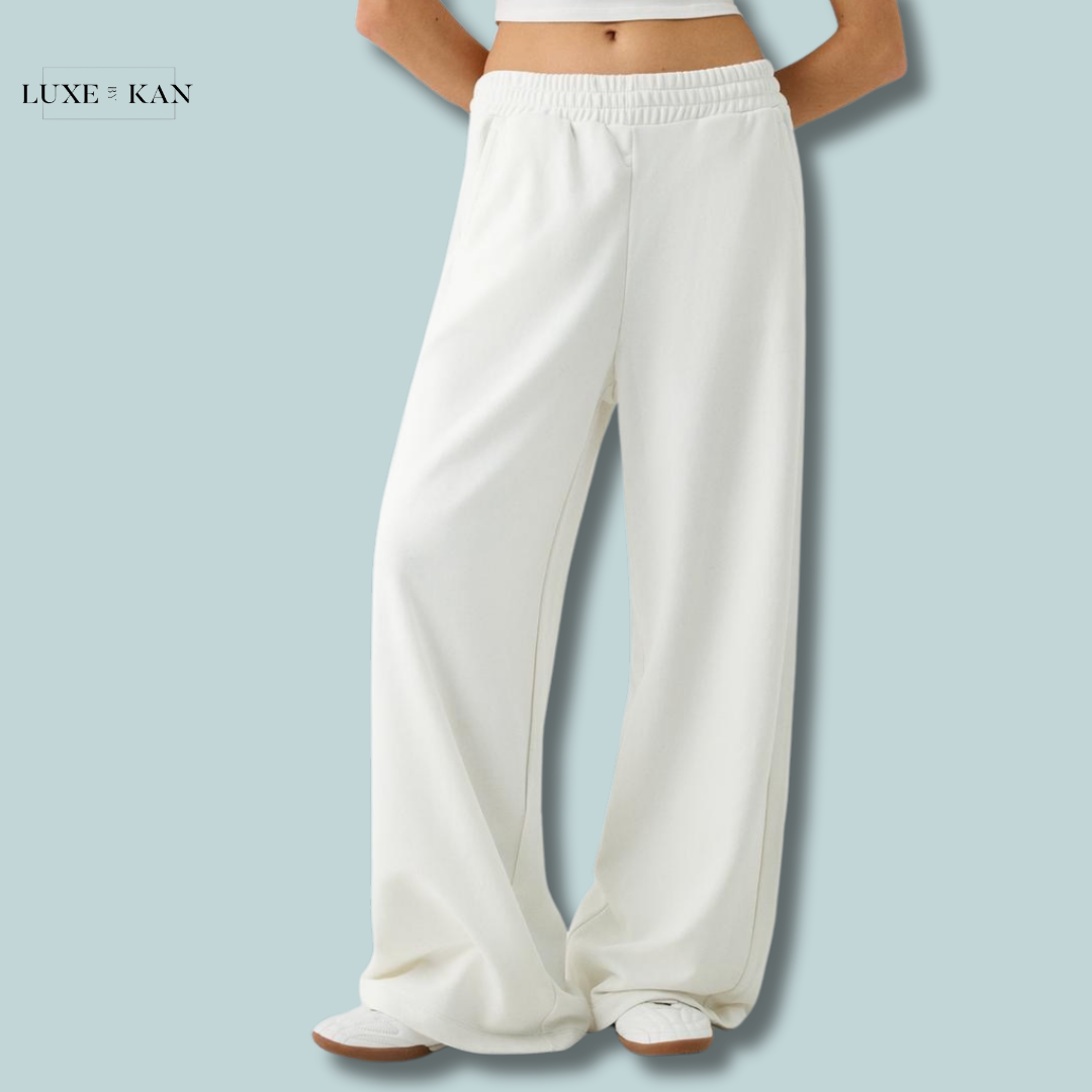 Bershka Wide leg plush trousers