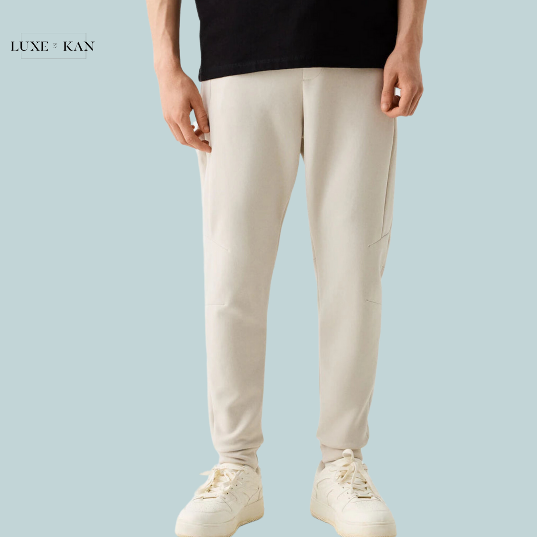 Bershka Plush Jogger Trousers With Seams