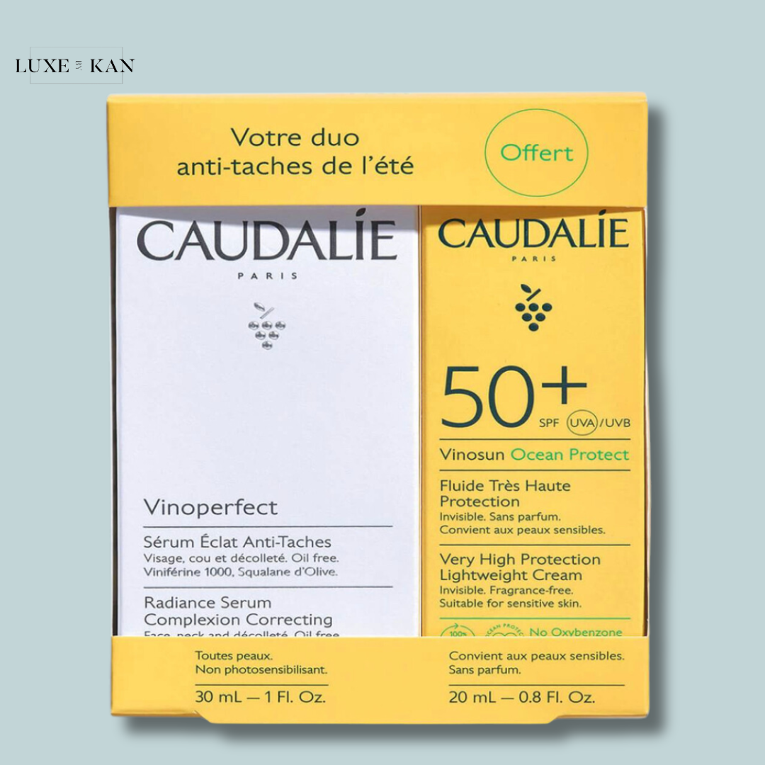 CAUDALIE VINOPERFECT SERUM AND SUNCARE SET