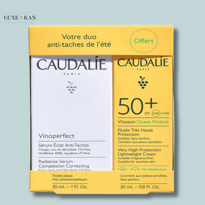 CAUDALIE VINOPERFECT SERUM AND SUNCARE SET